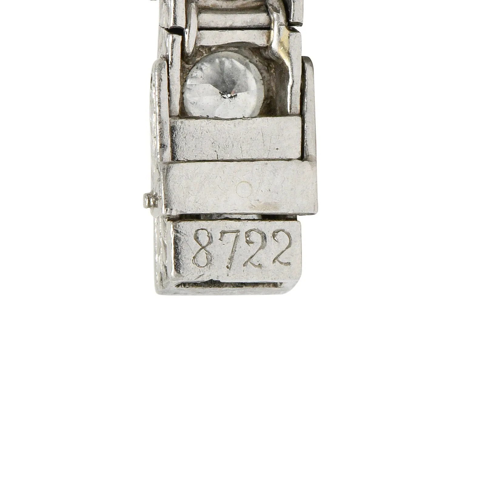 1930's Art Deco 5.90 CTW Diamond Platinum Line Bracelet