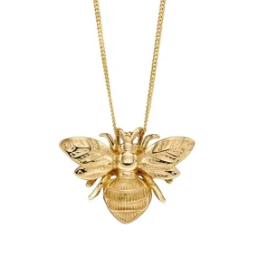 9ct yellow gold designer bee necklace.