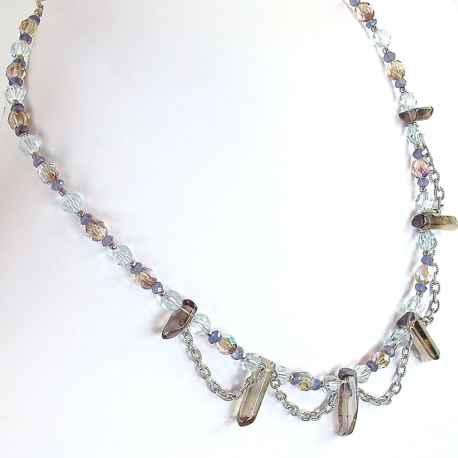Daenerys: 17" Smoky Quartz Spike Necklace