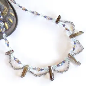 Daenerys: 17" Smoky Quartz Spike Necklace