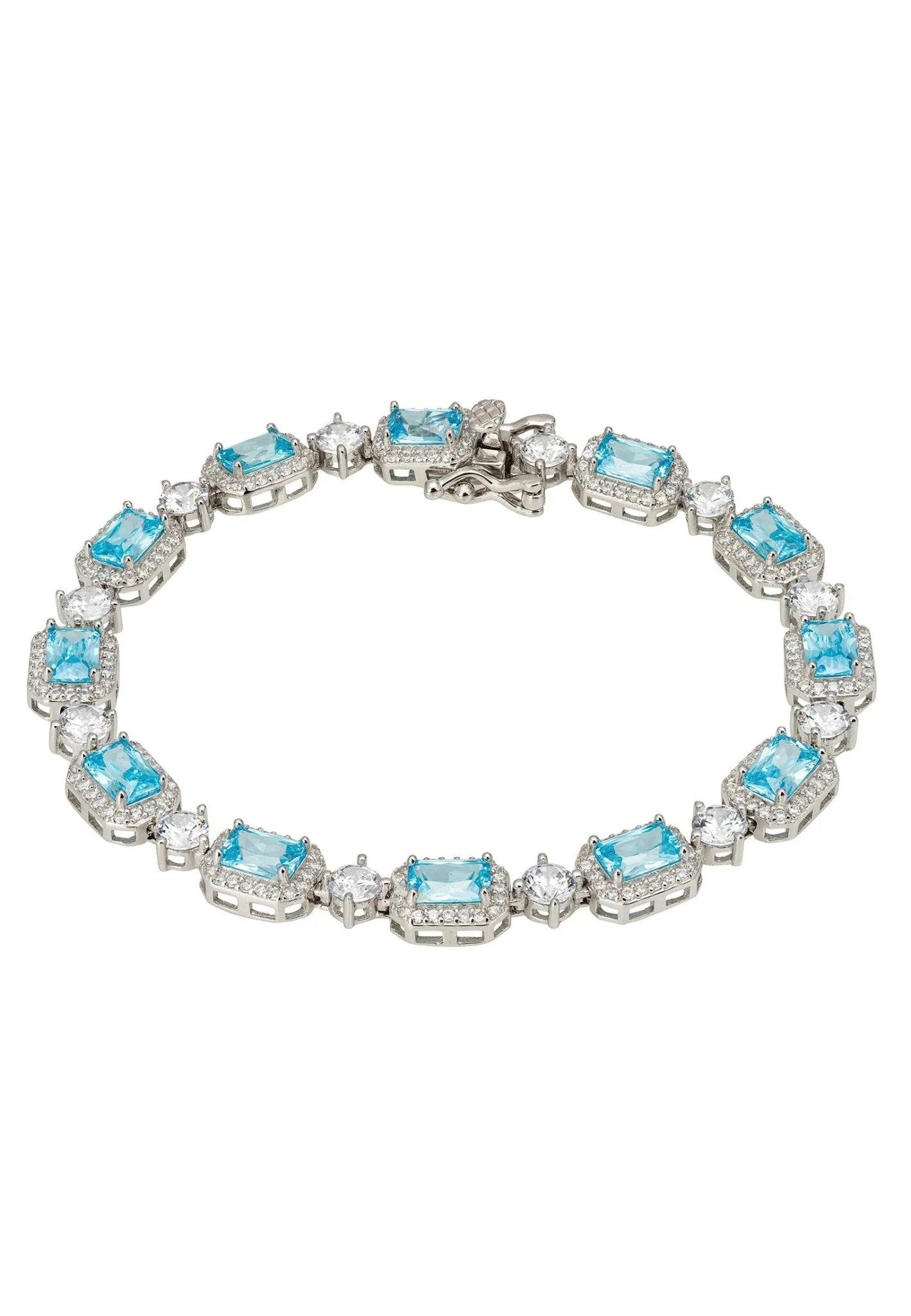 Elena Gemstone Bracelet Blue Topaz Silver