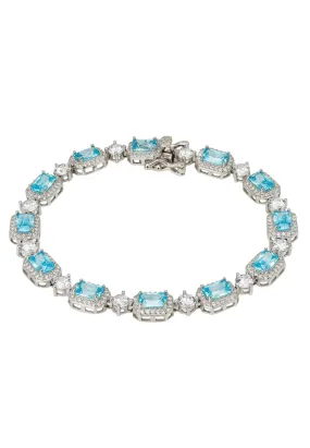 Elena Gemstone Bracelet Blue Topaz Silver