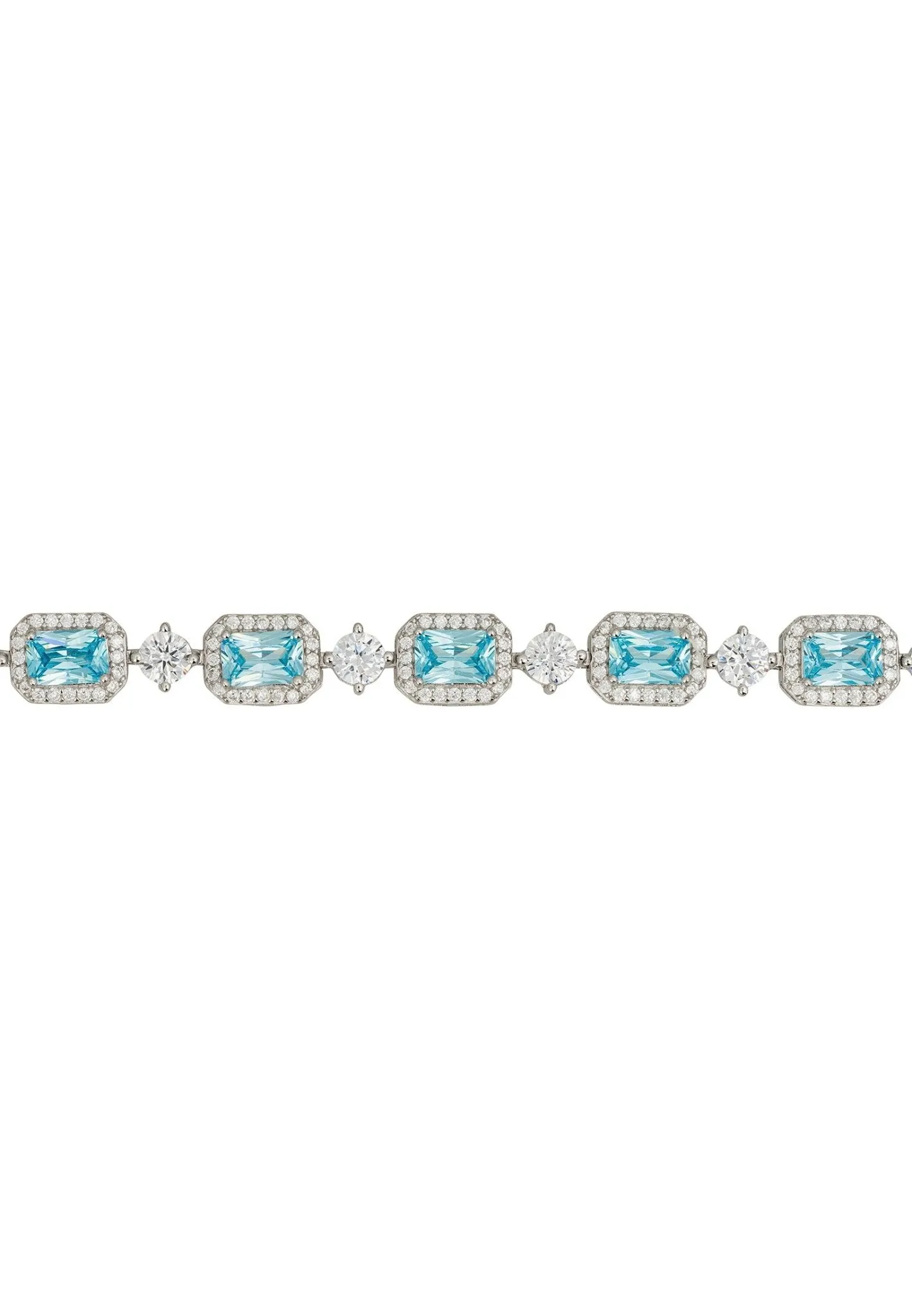 Elena Gemstone Bracelet Blue Topaz Silver
