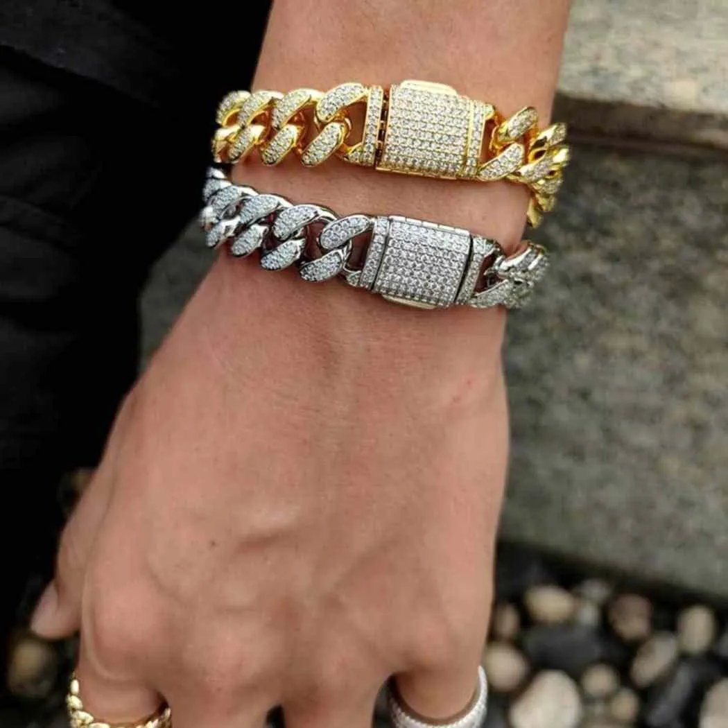 Full Zircon Bracelet 18K Gold Chain