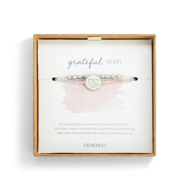 Grateful Heart MOP Silver Brac