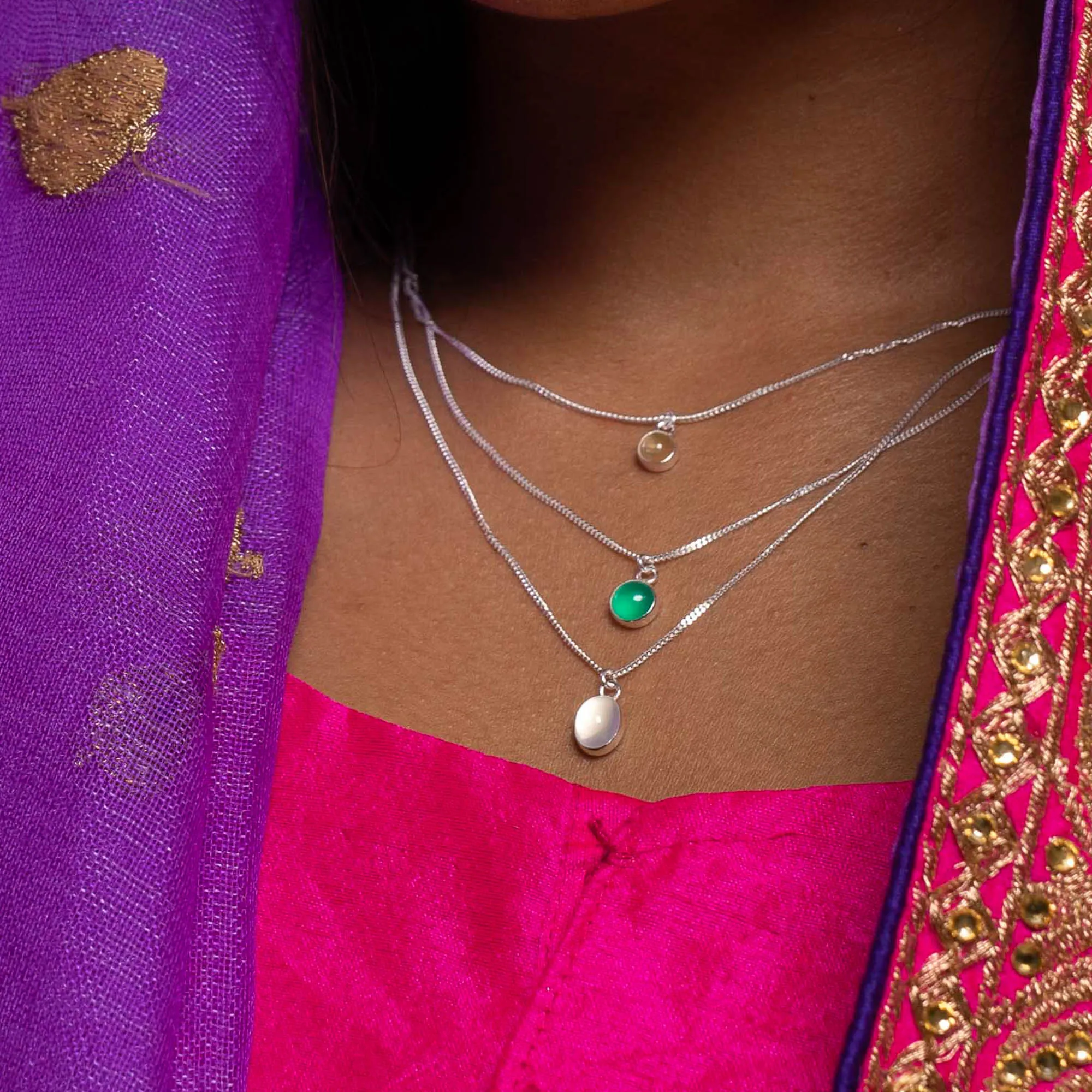 Lakshmi Gemstone Pendant