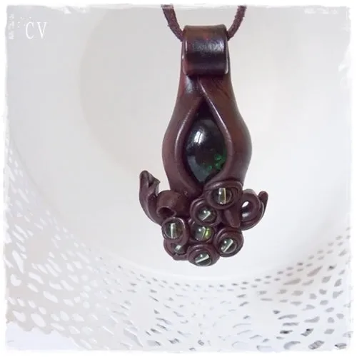 Octopus Polymer Clay Pendant ~