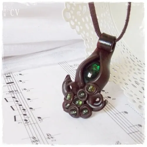 Octopus Polymer Clay Pendant ~