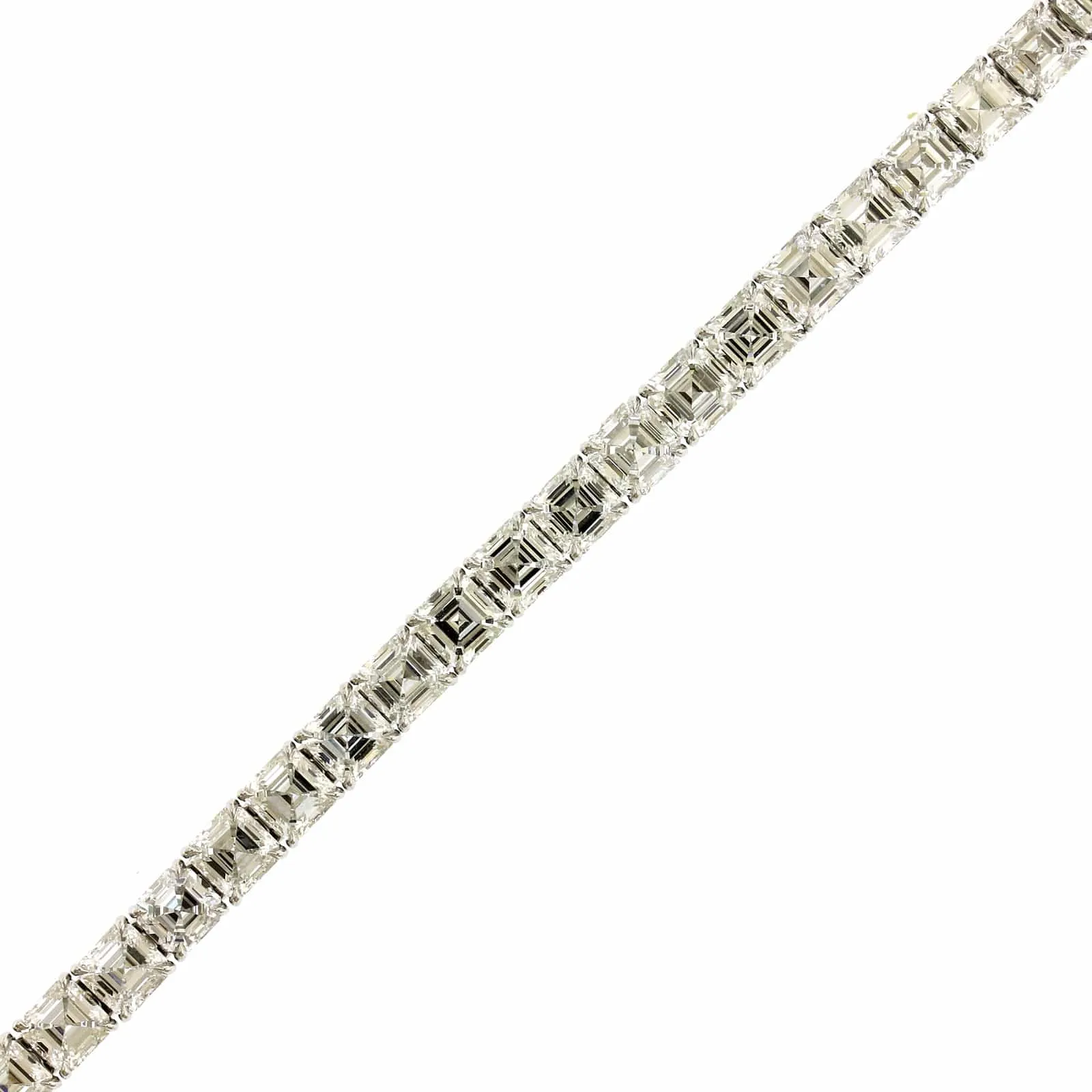 Platinum 4 Prong Set Diamond Tennis Bracelet