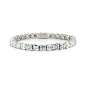 Platinum 4 Prong Set Diamond Tennis Bracelet