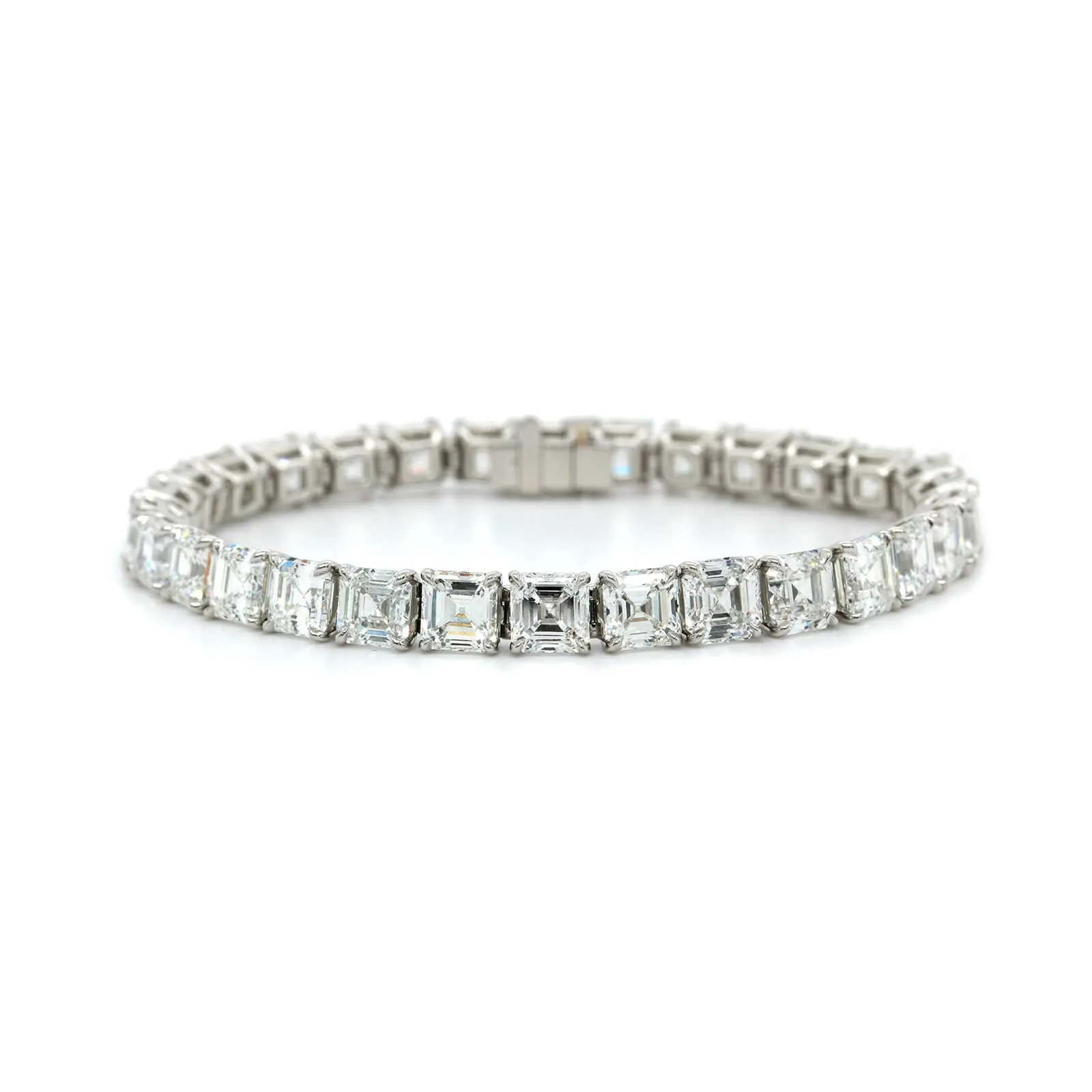 Platinum 4 Prong Set Diamond Tennis Bracelet