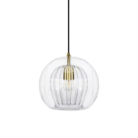 Pleated Crystal Pendant Light